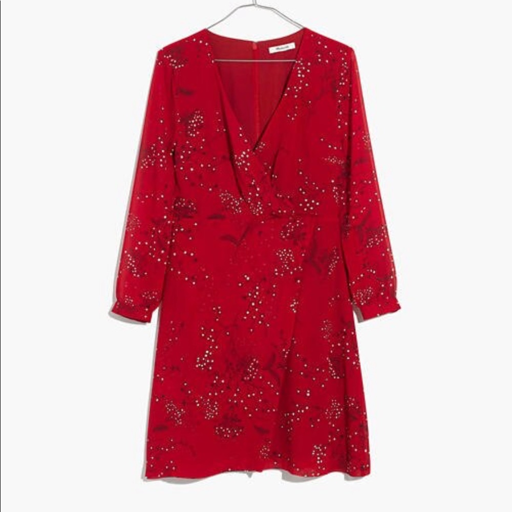 NWT Madewell hazelwood wrap front mini dress - Picture 3 of 6